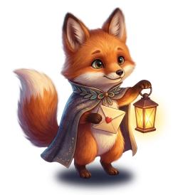 Fox with lantern