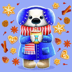 Бренд персонаж Арома Кава Стиль 4